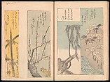 Spread 6 of 17 Ink Traces of Kenzan (Kenzan iboku), Sakai Hōitsu (Japanese, 1761–1828), Woodblock printed book; ink and color on paper, Japan