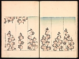 Spread 12 of 17 Ink Traces of Kenzan (Kenzan iboku), Sakai Hōitsu (Japanese, 1761–1828), Woodblock printed book; ink and color on paper, Japan