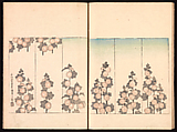 Spread 12 of 17 Ink Traces of Kenzan (Kenzan iboku), Sakai Hōitsu (Japanese, 1761–1828), Woodblock printed book; ink and color on paper, Japan