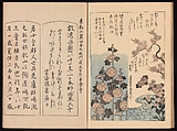 Spread 12 of 16 Ink Traces of Kenzan (Kenzan iboku), Sakai Hōitsu (Japanese, 1761–1828), Woodblock printed book; ink and color on paper, Japan
