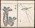 Vol. 1 Spread 7 Sketches Reproduced from Works of Famous Artists, Kawanabe Kyōsai 河鍋暁斎 (Japanese, 1831–1889) and many others, Ink and color on paper, Japan