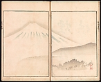 Vol. 2 Spread 5 Ōson (Hōitsu) Picture Album (Ōson gafu), Sakai Hōitsu (Japanese, 1761–1828), Woodblock printed book; ink and color on paper, Japan
