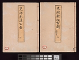 Cover of Vol. 1 and Vol. 2 One Hundred Newly Selected Designs by Kōrin (Kōrin shinsen hyakuzu), Ogata Kōrin (Japanese, 1658–1716), Two volumes of Woodblock printed books; ink on paper, Japan