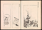 One Hundred Newly Selected Designs by Kōrin (Kōrin shinsen hyakuzu), Ogata Kōrin (Japanese, 1658–1716), Two volumes of Woodblock printed books; ink on paper, Japan