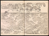 One Hundred Newly Selected Designs by Kōrin (Kōrin shinsen hyakuzu), Ogata Kōrin (Japanese, 1658–1716), Two volumes of Woodblock printed books; ink on paper, Japan