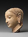 Head of Buddha, Stucco with traces of paint, Afghanistan (probably Hadda)