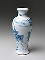 Vase with Warrior, Porcelain painted with cobalt blue under transparent glaze (Jingdezhen ware), China