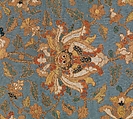 Furniture Cover for Table, Silk and metal thread embroidery on plain weave silk; lined with cotton, China for British or Persian market (?)