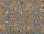 Furniture Cover for Table, Silk and metal thread embroidery on plain weave silk; lined with cotton, China for British or Persian market (?)