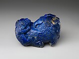 Lion and cub, Lapis lazuli, China