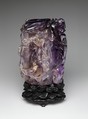 Vase with bird and flowers, Amethyst, China