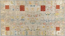 Buddhist Vestment (Kesa), Lampas, silk; squares:silk satin, brocaded, silk and gilt paper-wrapped thread, Japan