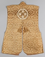 Surcoat (Jinbaori), Body: China, for the European market, late 16th–17th century; silk velvet, cut and voidedLining: China, late 16th–17th century; silk damaskLapels: Japan, probably 18th century; lampas, silk and gilt-paper strips, Japan