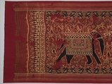 Patolu with Elephant Design, Silk double-ikat (resist dyed), India (Gujarat) for the Indonesian market