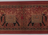 Patolu with Elephant Design, Silk double-ikat (resist dyed), India (Gujarat) for the Indonesian market
