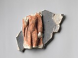 Fragment of a Halo with Buddha Figure, Stucco with color, China (Xinjiang Autonomous Region)