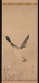 Duck Flying Over Irises, Tawaraya Sōtatsu (Japanese, ca. 1570–ca. 1640), Hanging scroll; ink and color on silk, Japan