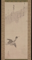 Waterbird in Flight, Painting by Tawaraya Sōtatsu (Japanese, ca. 1570–ca. 1640), Hanging scroll; ink on paper, Japan