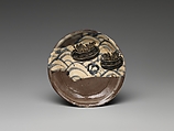 Dishes with Seasonal Designs, Ogata Kenzan (Japanese, 1663–1743), Earthenware with white slip, iron oxide and underglaze cobalt-blue (Nijō Chōjiya-machi kiln, Kyoto), Japan