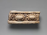 Border with Lozenges set within a Pearl Rondel, Stucco with color, China (Xinjiang Autonomous Region)
