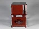 Tea Cabinet with Bamboo, Kamisaka Sekka (Japanese, 1866–1942), Lacquered wood with gold-painted design and metal door-pulls, Japan