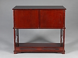 Tea Cabinet with Bamboo, Kamisaka Sekka (Japanese, 1866–1942), Lacquered wood with gold-painted design and metal door-pulls, Japan
