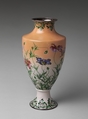 Vase with Poppies, Attributed to Kawade Shibatarō (Japanese, 1861–1921), Standard cloisonné enamel; silver wires and rims, Japan