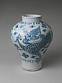 Dragon jar, Porcelain with underglaze cobalt-blue design, Korea