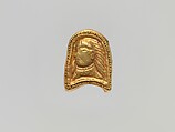 Plaque with Head, Gold, China (Xinjiang Autonomous Region, Central Asia)