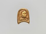 Plaque with Head, Gold, China (Xinjiang Autonomous Region, Central Asia)
