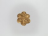 Flower-Shaped Clothing Plaque, Gold, China (Xinjiang Autonomous Region, Central Asia)