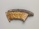 Saddle Pommel, Gold foil and silver, China (Xinjiang Autonomous Region, Central Asia)