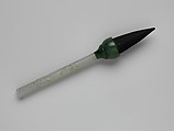 Brush holder with two brushes, Jade (nephrite), China