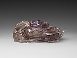 Container in the shape of a Buddha’s hand, Amethyst, China