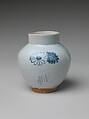 Jar with Chrysanthemums, Porcelain painted with underglaze blue (Hizen ware), Japan