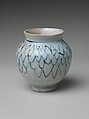 Jar with Stylized Net Design, Porcelain with underglaze blue decoration (Hizen ware, early Imari type), Japan