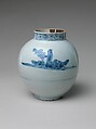 Jar, Porcelain painted with underglaze blue (Hizen ware), Japan