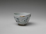 Bowl, Porcelain with underglaze blue, arabesque design (Arita ware), Japan