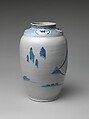 Jar with Landscape, Porcelain with underglaze blue (Hizen ware, early Imari type), Japan