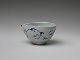 Bowl, Porcelain with underglaze blue, arabesque design (Arita ware), Japan