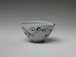 Bowl, Porcelain with underglaze blue, arabesque design (Arita ware), Japan