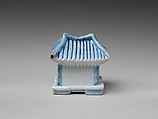 Water dropper in the shape of a house, Porcelain with underglaze blue, Korea