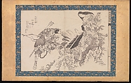 Picture Book in the Katsushika Style (Ehon Katsushika-buri), Katsushika Hokusai (Japanese, Tokyo (Edo) 1760–1849 Tokyo (Edo)), Folding album of twenty-eight block-ready drawings (hanshita-e) for book illustrations; ink on paper with woodblock-printed borders and titles, Japan
