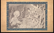 Picture Book in the Katsushika Style (Ehon Katsushika-buri), Katsushika Hokusai (Japanese, Tokyo (Edo) 1760–1849 Tokyo (Edo)), Folding album of twenty-eight block-ready drawings (hanshita-e) for book illustrations; ink on paper with woodblock-printed borders and titles, Japan