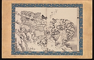 Picture Book in the Katsushika Style (Ehon Katsushika-buri), Katsushika Hokusai (Japanese, Tokyo (Edo) 1760–1849 Tokyo (Edo)), Folding album of twenty-eight block-ready drawings (hanshita-e) for book illustrations; ink on paper with woodblock-printed borders and titles, Japan