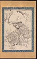 Picture Book in the Katsushika Style (Ehon Katsushika-buri), Katsushika Hokusai (Japanese, Tokyo (Edo) 1760–1849 Tokyo (Edo)), Folding album of twenty-eight block-ready drawings (hanshita-e) for book illustrations; ink on paper with woodblock-printed borders and titles, Japan