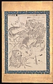 Picture Book in the Katsushika Style (Ehon Katsushika-buri), Katsushika Hokusai (Japanese, Tokyo (Edo) 1760–1849 Tokyo (Edo)), Folding album of twenty-eight block-ready drawings (hanshita-e) for book illustrations; ink on paper with woodblock-printed borders and titles, Japan