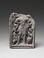 Panel of a Portable Shrine with Karttikeya, the God of War, Schist, Pakistan (ancient region of Gandhara)