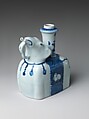 Elephant-Shaped Kendi Drinking Vessel, Porcelain painted in underglaze blue, China