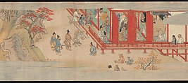 Scene from The Illustrated Legends of Jin’ōji Temple (Jin’ōji engi emaki), Section of a handscroll; ink and color on paper, Japan